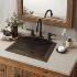 	20.5" Curved Trough Copper Bathroom Sink by SoLuna