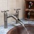 Sonoma Forge | Bathroom Faucet | WaterBridge Waterfall Spout | Deck Mount