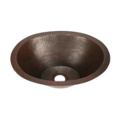 SoLuna Copper Bar Sink | 17.5" | Oval | Flat Bottom