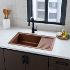 Farmhouse copper kitchen sink