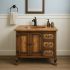 San Miguel Wood and Copper Vanity