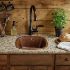 SoLuna Copper Bar Sink | 15" | Rounded Edge | Fleur de Lis