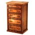 5-Drawer Tall Dresser with Copper Panels