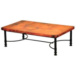Patti Rectangular Coffee Table with Copper Top