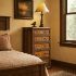 5-Drawer Tall Dresser with Copper Panels