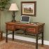 3-Drawer Writing Desk with Wrought Iron Base