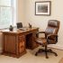 5-Drawer Executive Desk with Copper Panels