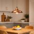 Unique copper pendant lighting design