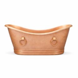 Hammered copper bathtub