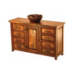 Wood and Copper Vanity