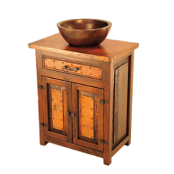 El Cerrito Wood and Copper Vanity