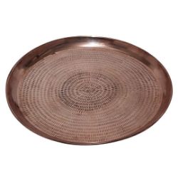 Round Polished Copper Serving