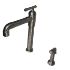 Sonoma Forge Kitchen Faucet | Brut | Elbow Spout | Side Spray | Deck Mount