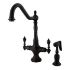 Kingston Brass Heritage Single Post Kitchen Faucet with Spray