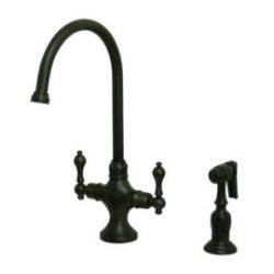 Kingston Brass Vintage Single Post Kitchen Faucet with Spray