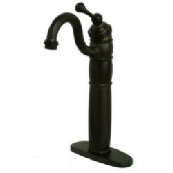 Heritage KB1425BL Single-Handle 1-Hole Deck Mount Vessel Faucet, Oil Rubbed Bronze