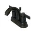 NuvoFusion KB8615NDL Double-Handle 3-Hole Deck Mount 4-Inch Centerset Bathroom Faucet with Pop-Up Drain, Oil Rubbed Bronze
