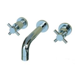 	Concord KS8121DX Double-Handle 3-Hole Wall Mount Bathroom Faucet, Polished Chrome