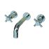 	Concord KS8121DX Double-Handle 3-Hole Wall Mount Bathroom Faucet, Polished Chrome