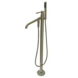 Concord Single-Handle 1-Hole Freestanding Tub Faucet with Hand Shower, Brushed Nickel