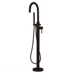 Kingston Brass Concord Floor Mount Single Handle Tub Filler Faucet with Hand Shower