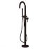 Kingston Brass Concord Floor Mount Single Handle Tub Filler Faucet with Hand Shower