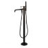 Kingston Brass Paris Freestanding Tub Filler Faucet with Hand Shower - Porcelain Lever Handle