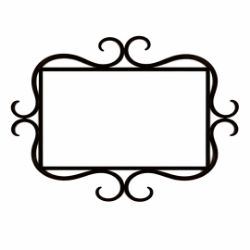 Wrought Iron Mirror Frame with Curved Details