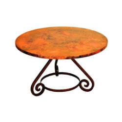 	Aztec Round Dining Table with Copper Tabletop