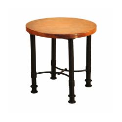 Round Patti End Table with Copper Top