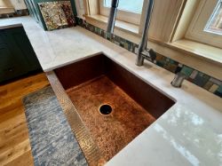Picture of Beautiful retrofit short apron copper sink