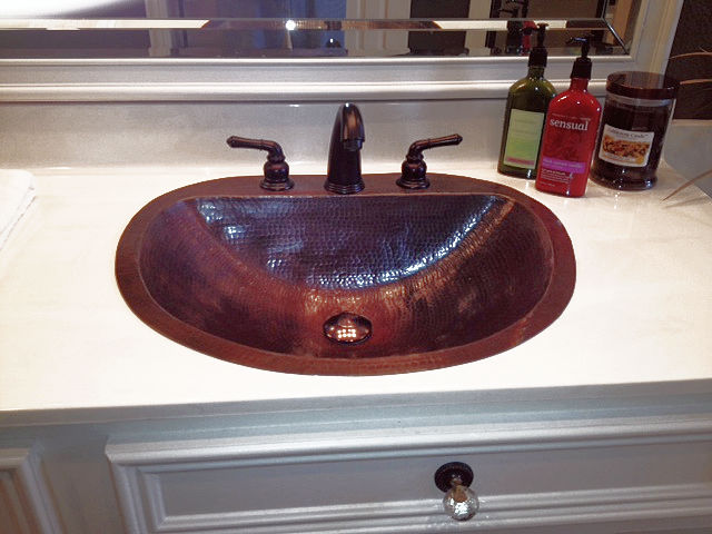 SoLuna Durango copper bath sink installation