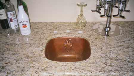 CS2011L20 Copper Sink - Cafe Natural
