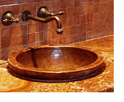 Recessed Copper Vessel Sink